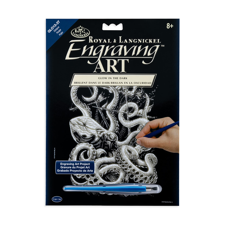 Octopus Engraving Art with Tools