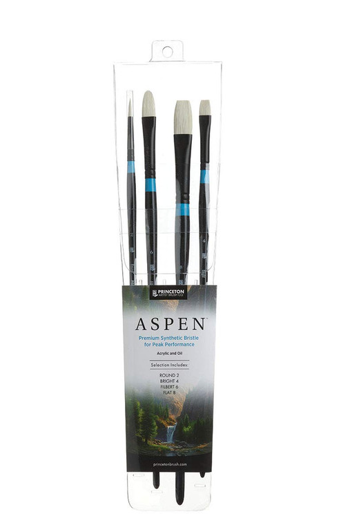 Princeton Aspen Synthetic 4-Piece Professional Paintbrush Set