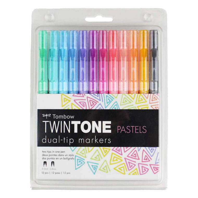 Tombow TwinTone Marker Set - Pastel Colors