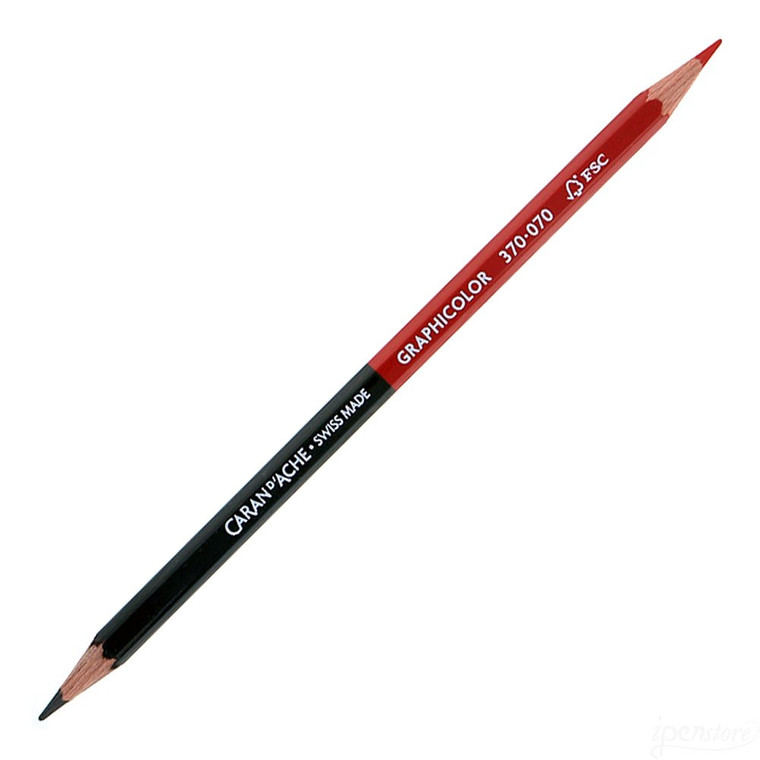 Caran d'Ache Graphicolor BiColor Pencil - Red/Graphite