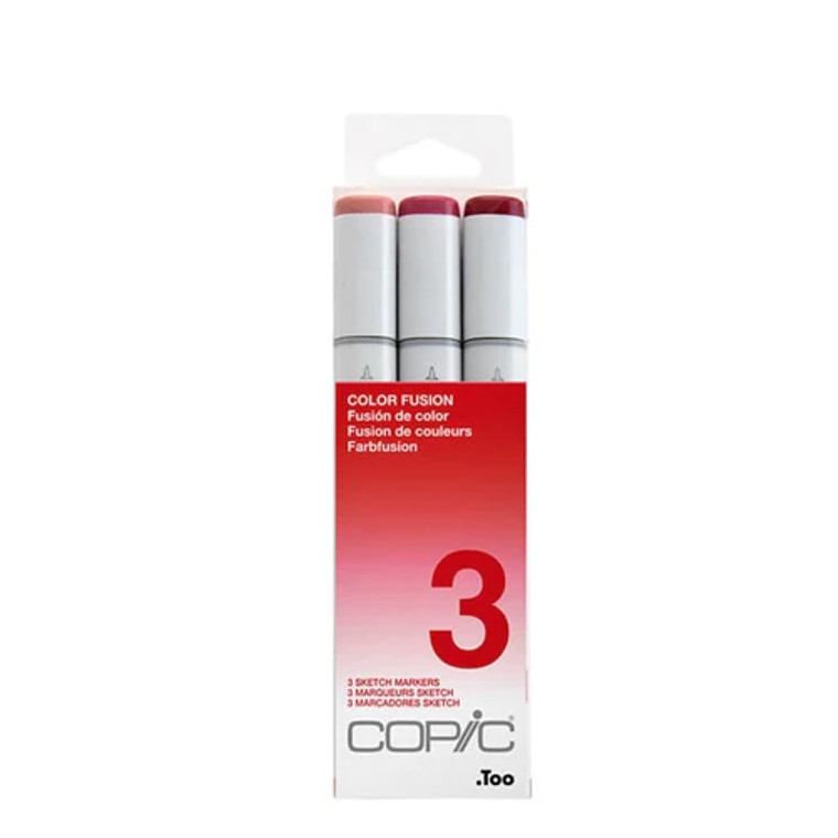 Copic Sketch 3 Piece Set, Color Fusion #3 - Red