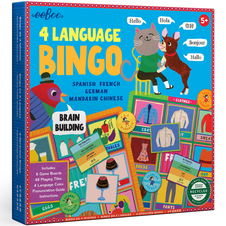 eeBoo 4 Language Bingo