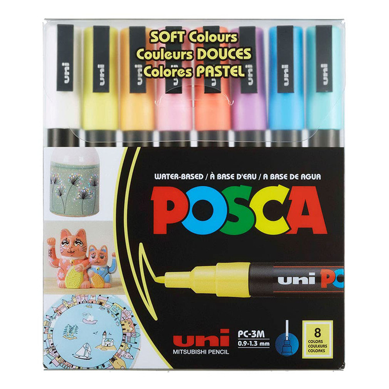 Posca Medium Tip Soft Colors Paint Marker Set