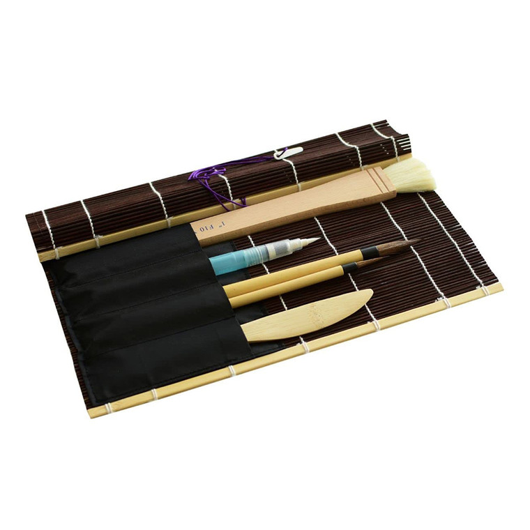 Yasutomo Fudemaki Bamboo Brush Holder