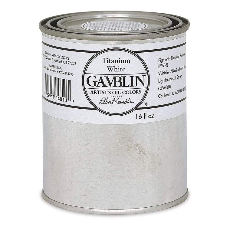 Gamblin Artist Oil Metal Cans - Titanium White