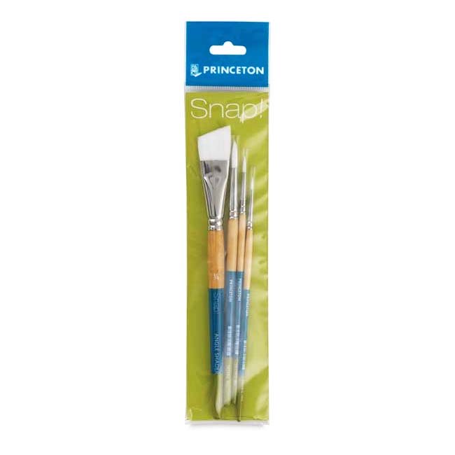 Plexus プロテクタント ポリッシュ 3本セット Princeton Snap Brush Set 3, 9850 White Taklon, 4 Pieces