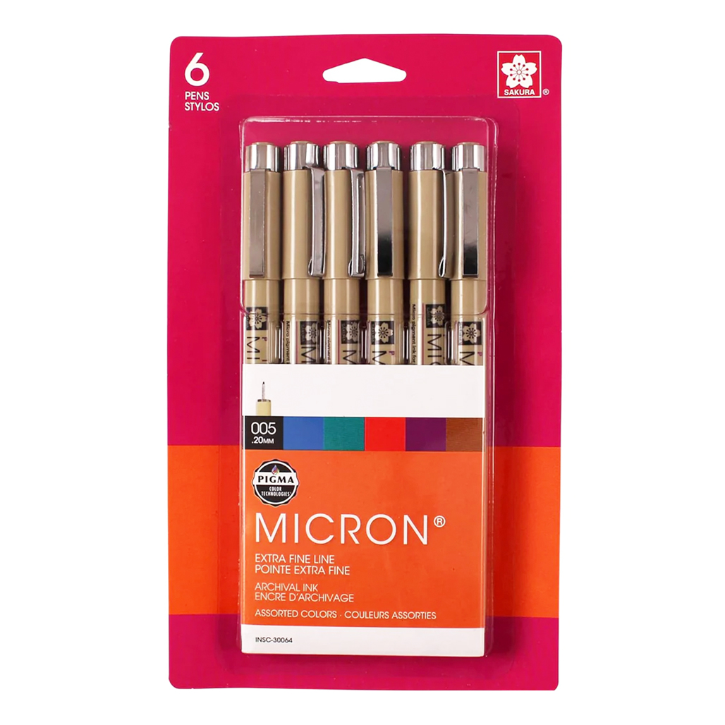 Sakura Pigma Micron Set, Assorted Color Fine Pens