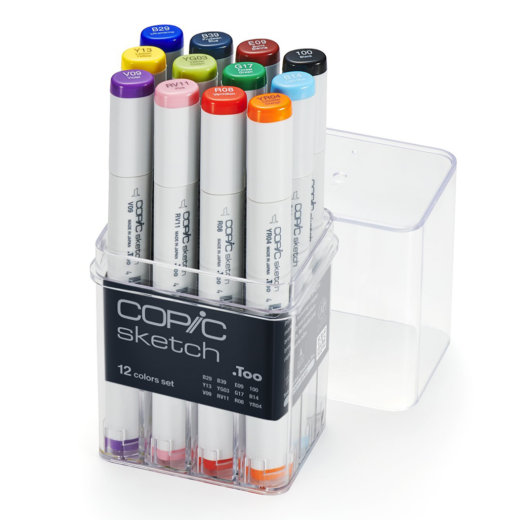 Copic Sketch マーカーセット 198本 Copic Sketch Marker 12-Color Set