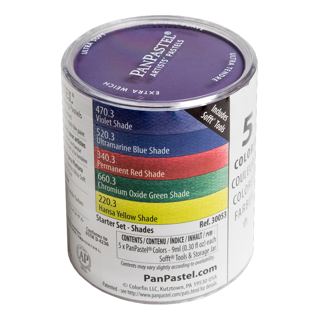 PanPastel Artists' Painting Pastels Starter Set, Shades Set Of 5