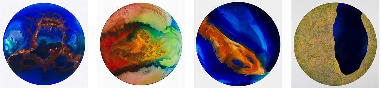 Artists working with paints derived from pollution