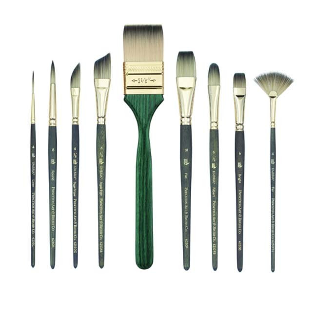 Princeton Series 4350 Ashley Paint Brush 12 Square Wash Bristle Synthetic  Green - Office Depot