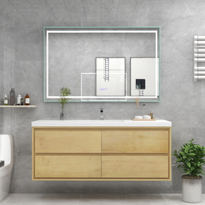 Subtle 60" Single Sink Wall Mounted Modern Vanity