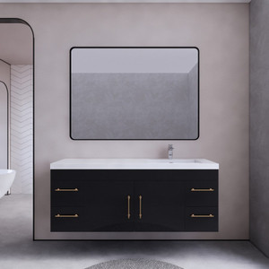 Eliza 60'' Wall Mounting Vanity With Right Single Sink