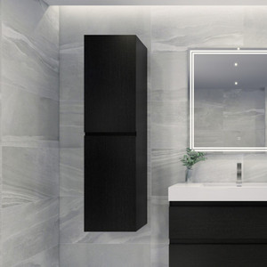 Baillie 16'' Rich Black Wall Mounted Side Cabinet