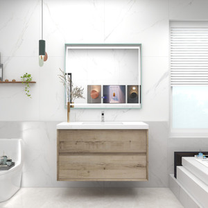 King 42" Wall Mounted Vanity with Reinforced Acrylic Sink