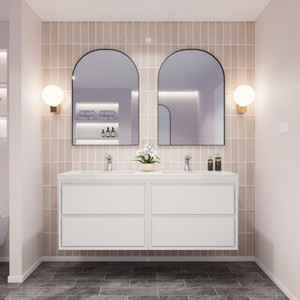 Subtle 60" (30''+30'') Double Sink Wall Mounted Modern Vanity Subtle 60" (30''+30'') Double Sink Wall Mounted Modern Vanity
