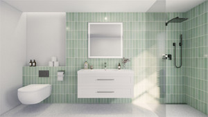 Teucer 48" Wall Mounted Vanity with Reinforced Acrylic Sink Teucer 48" Wall Mounted Vanity with Reinforced Acrylic Sink