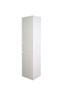 Subtle 16" Glossy White Wall Mounted Linen Storage Cabinet