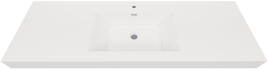 NOBLE 60" Inch Acrylic Top in High Gloss White (Single Sink)