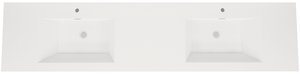 NOBLE 84" Inch Acrylic Top in High Gloss White (Double Sink)