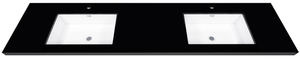 ROYAL 84'' Acrylic Top in High Gloss Black (Double sink) ROYAL 84'' Acrylic Top in High Gloss Black (Double sink)