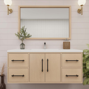 Victoria 48" Plywood Wall-Mount Vanity with Reinforced Acrylic Sink