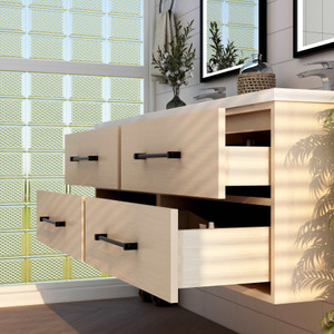 Victoria 30+30" Plywood Wall-Mount Vanity with Reinforced DOUBLE Acrylic Sink