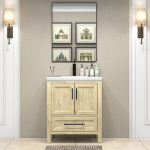 VIV 30" Solid Wood Freestanding Bathroom Vanity with Reinforced Acrylic Sink