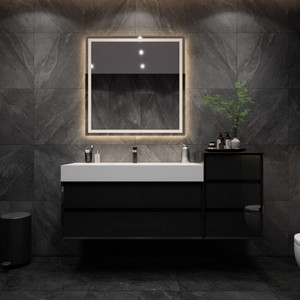 MAX 68" Wall Mounted Bathroom Vanity with Reinforced Acrylic Sink (48" + 20")