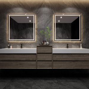 MAX 116" Wall Mounted Bathroom Vanity with Reinforced Acrylic Sink (48" + 20" + 48")