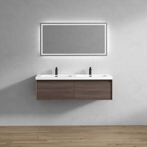 Bristol 60’’ Floating Bathroom Vanity Set with Acrylic Double Sink Bristol 60’’ Floating Bathroom Vanity Set with Acrylic Double Sink