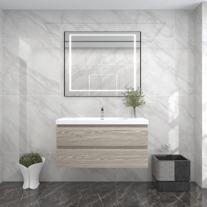Botto 42'' Wall-mounted Bathroom Vanity with Reinforced Acrylic Sink