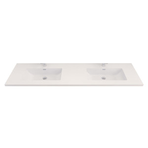 ELEGANT 72'' Acrylic Top in High Gloss White (Double sink)