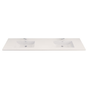 ELEGANT 84'' Acrylic Top in High Gloss White (Double sink) ELEGANT 84'' Acrylic Top in High Gloss White (Double sink)