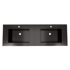 MAX 60'' Acrylic Top in High Gloss Black (Double Sink)
