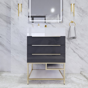 Belair 24’’ Freestanding Bathroom Vanity with Reinforced Acrylic Sink Top