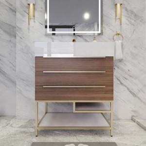 Belair 30’’ Freestanding Bathroom Vanity with Reinforced Acrylic Sink Top