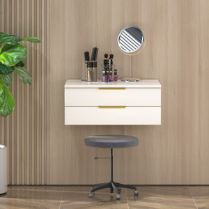 Marvel 26" Floating Bathroom Shelf with Drawers in Gloss White