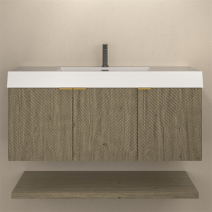 Monterey 48" Wall-Mounted Bathroom Vanity with Reinforced Acrylic Sink