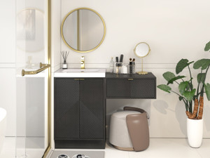 Monterey 48" (24" + 24") Freestanding Bathroom Vanity with Reinforced Acrylic Sink & Drawer