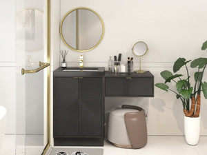 Monterey 48" (24" + 24") Freestanding Bathroom Vanity with Reinforced Acrylic Sink & Drawer