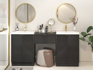 Monterey 72" (24" + 24" + 24") Freestanding Bathroom Vanity with Reinforced Acrylic Sink & Drawer