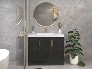 Maze 42" Freestanding Bathroom Vanity with Reinforced Acrylic Sink (Right Door)