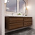 Subtle 72" (36''+36'') Double Sink Wall Mounted Modern Vanity
