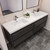 Subtle 72" (36''+36'') Double Sink Wall Mounted Modern Vanity