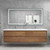Subtle 84" Double Sink Wall Mounted Modern Vanity
