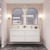 Subtle 60" (30''+30'') Double Sink Wall Mounted Modern Vanity