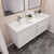 Subtle 60" (30''+30'') Double Sink Wall Mounted Modern Vanity