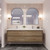 Subtle 72" Double Sink Wall Mounted Modern Vanity