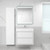 Subtle 16" Glossy White Wall Mounted Linen Storage Cabinet
